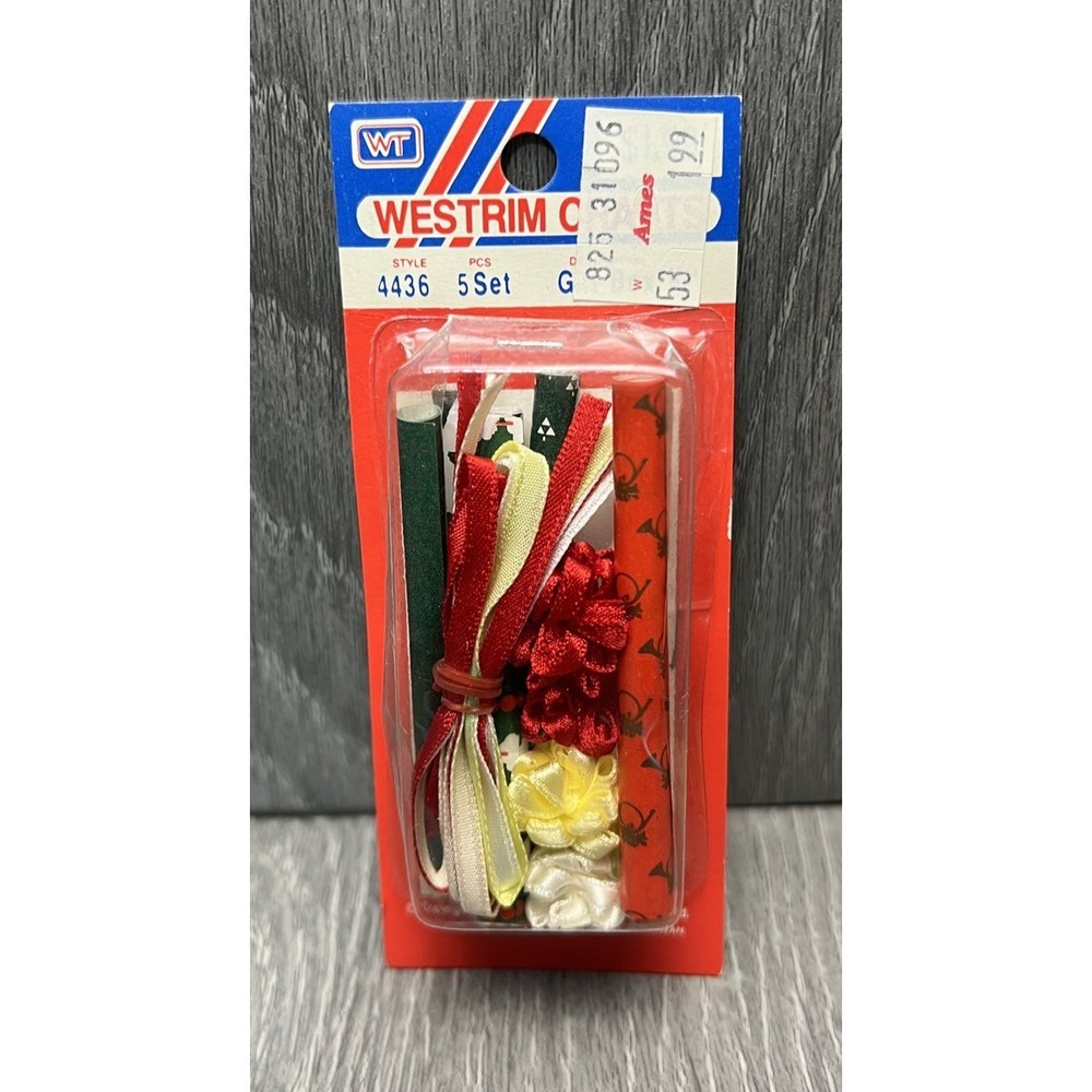 Vintage WESTRIM CRAFTS 4436 Christmas Ribbon & Bows 5-Piece Set Holiday Decor